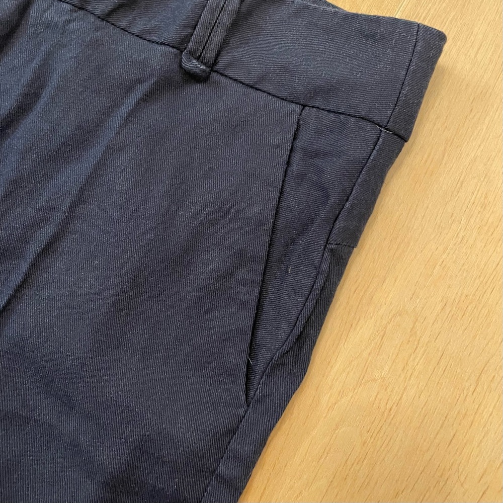 ANTHROPOLOGIE ELEVENSES Navy Blue Linen Wide Leg Trouser - Picture 4 of 12
